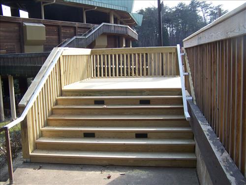 WOTR ARRA Reconstruction of Pedestrian Stairs, Filene Center, March 2010