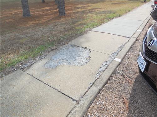 2015 CA of Parking Lot at Cold Harbor Visitor Center in November 2014