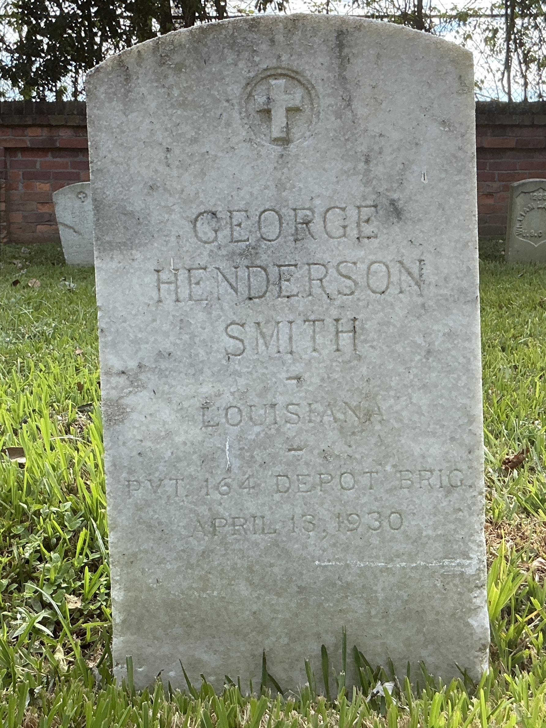 Front of upright marble headstone with flat face.