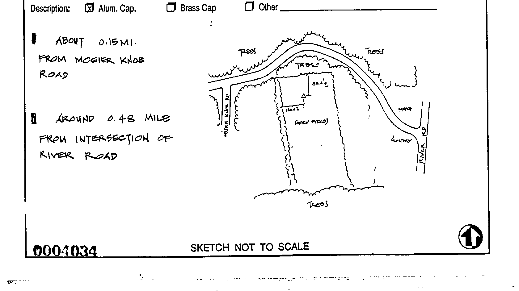00004034 Monumentation Sketch of NPS 4 in Delaware Water Gap National Recreation Area, 1991
