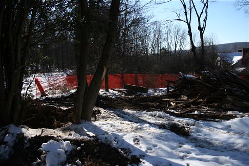 Hamilton/Minard House during demolition --- Winter 2013