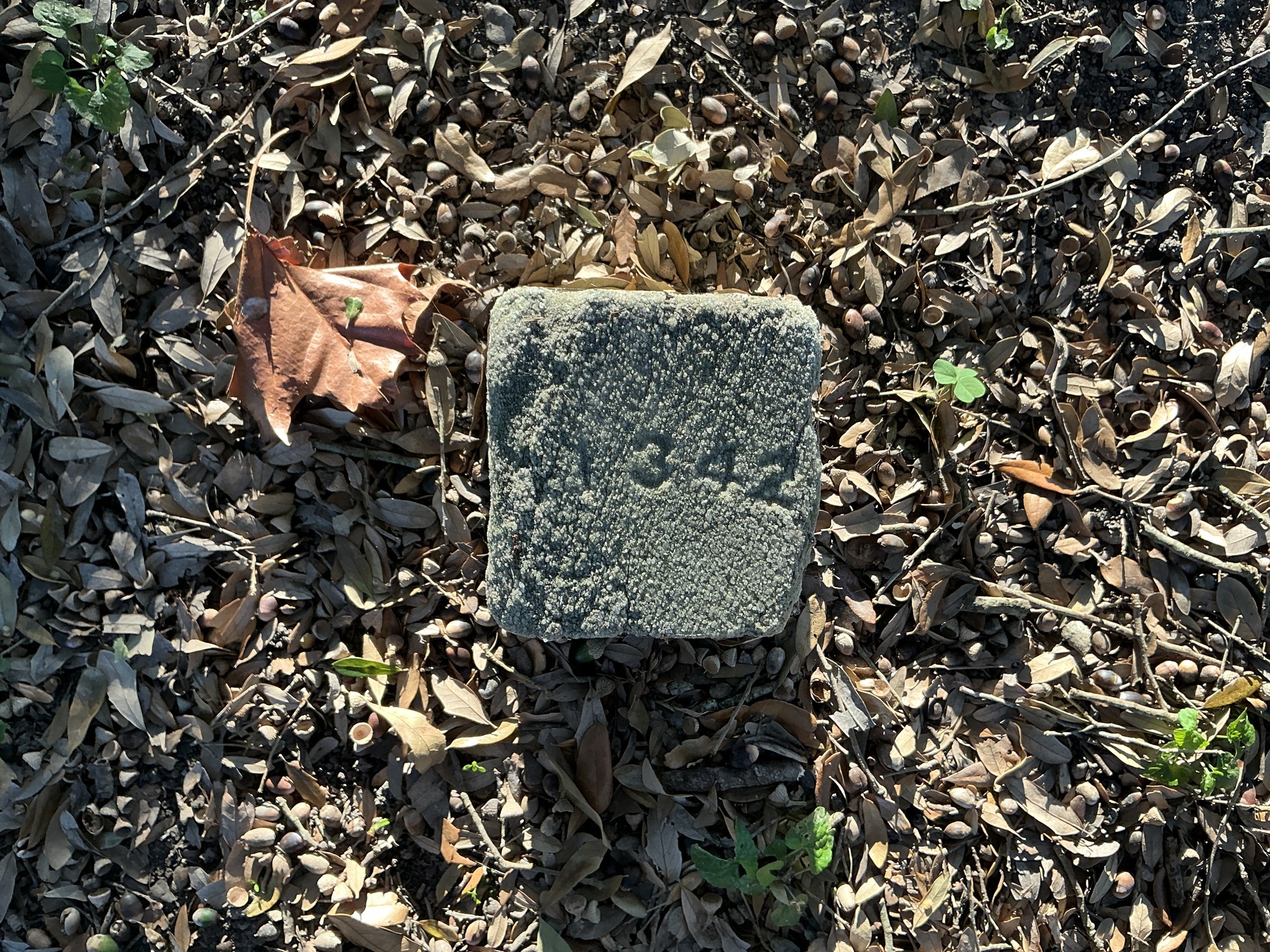 Top of flat marble marker