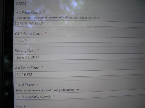 GRSM Accuracy Assessment. Plot Code: GRSM_AA_0084_1