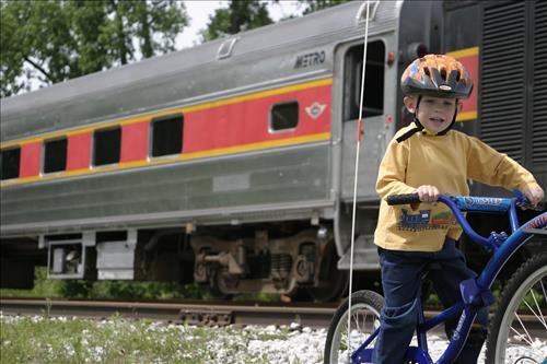 Cuyahoga Valley Scenic Railroad, Bikers Waiting to Board Train