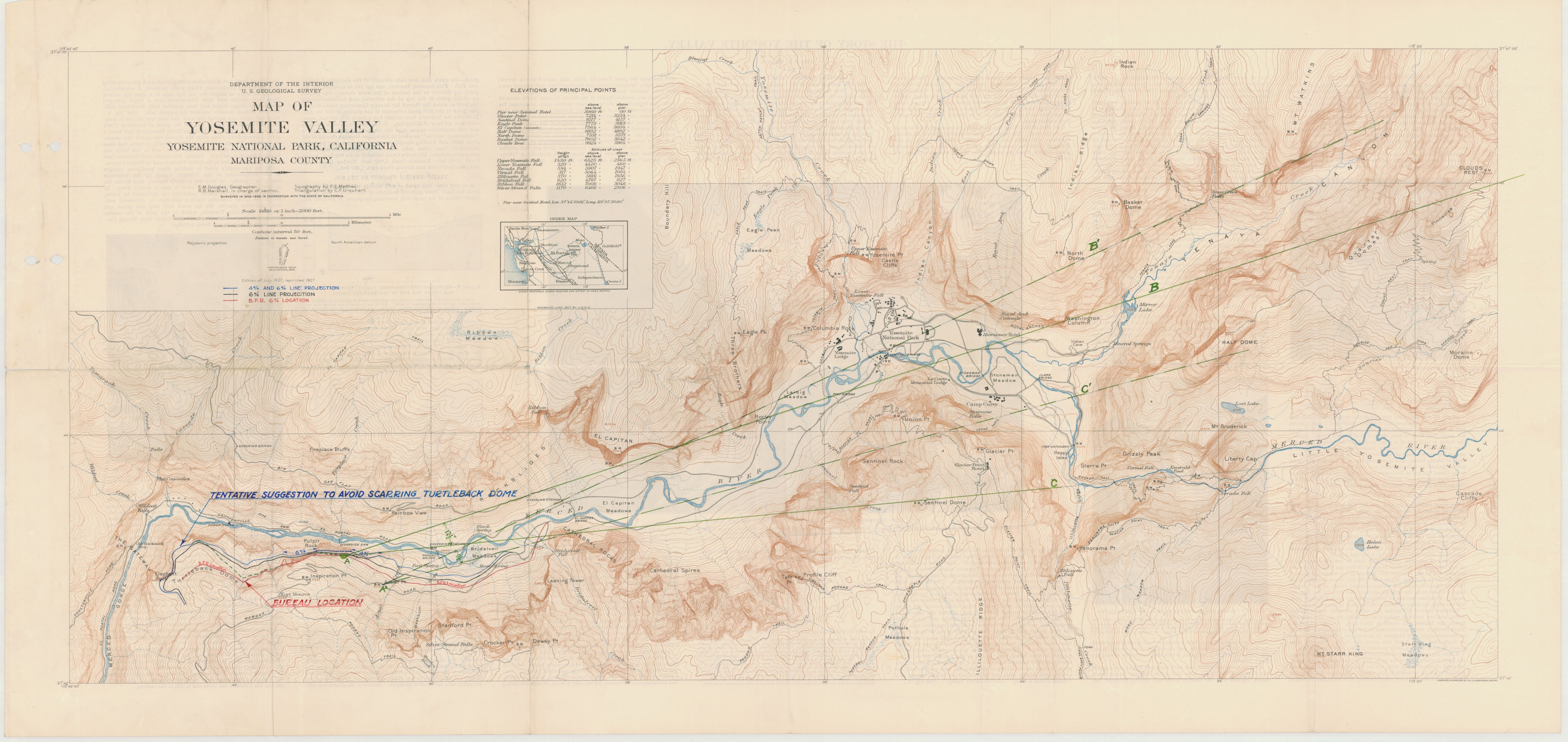 Brochure - Map of Yosemite Valley Yosemite National Park, California