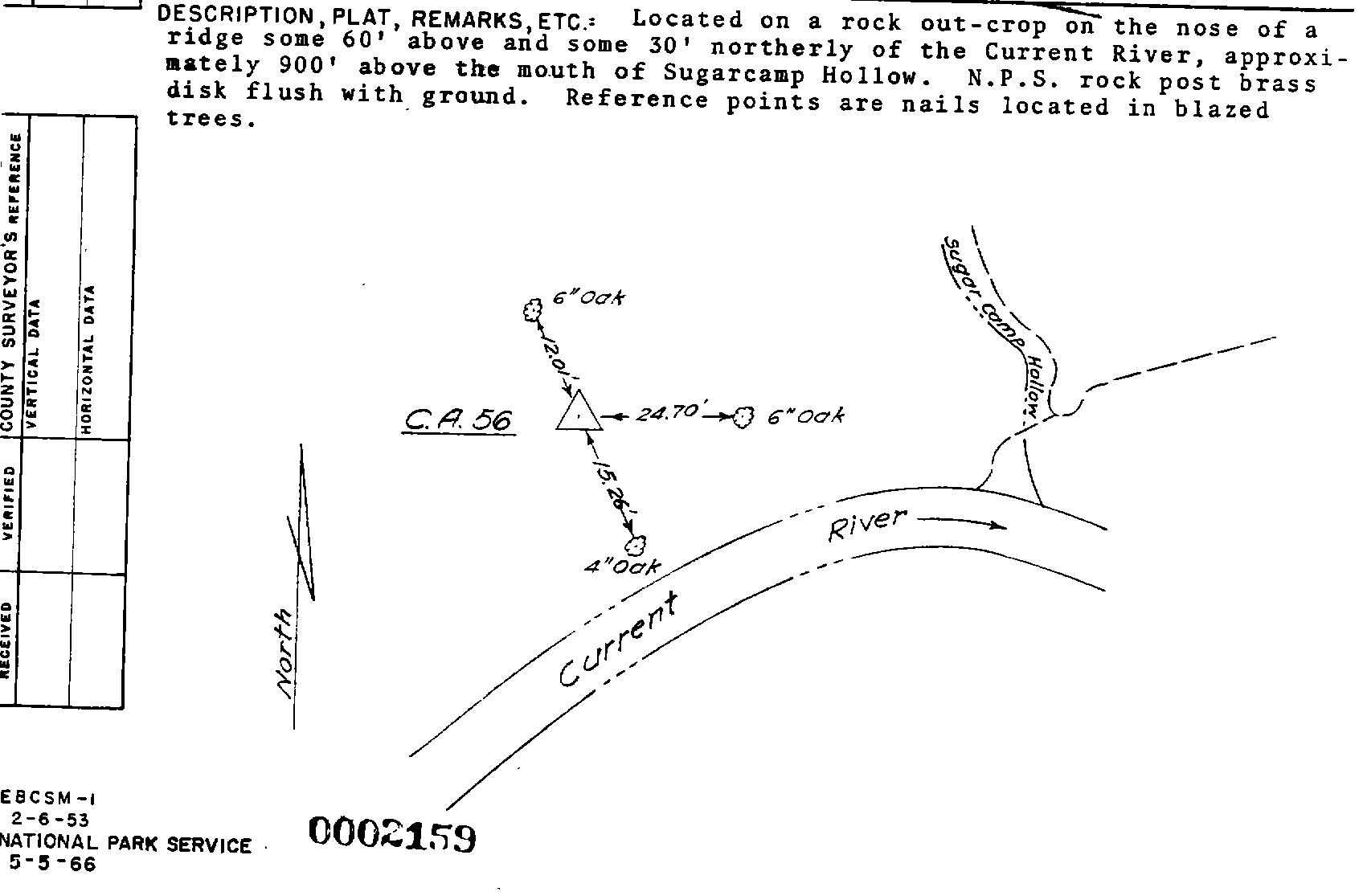 00002159 Survey Monumentation Sketch