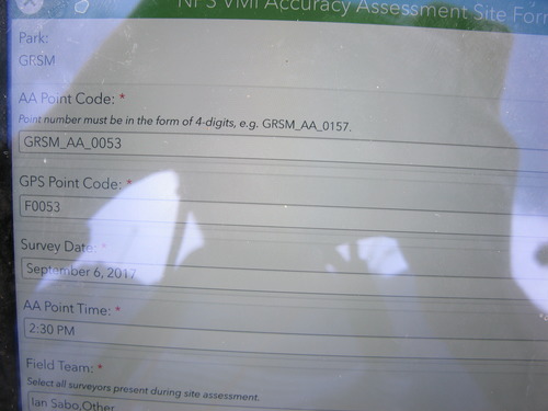 GRSM Accuracy Assessment. Plot Code: GRSM_AA_0053_1