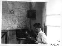 Radio Operation 1935. Administrative Collections: Album 9 (Miscellaneous) -Ranger operating radio at Headquarters.