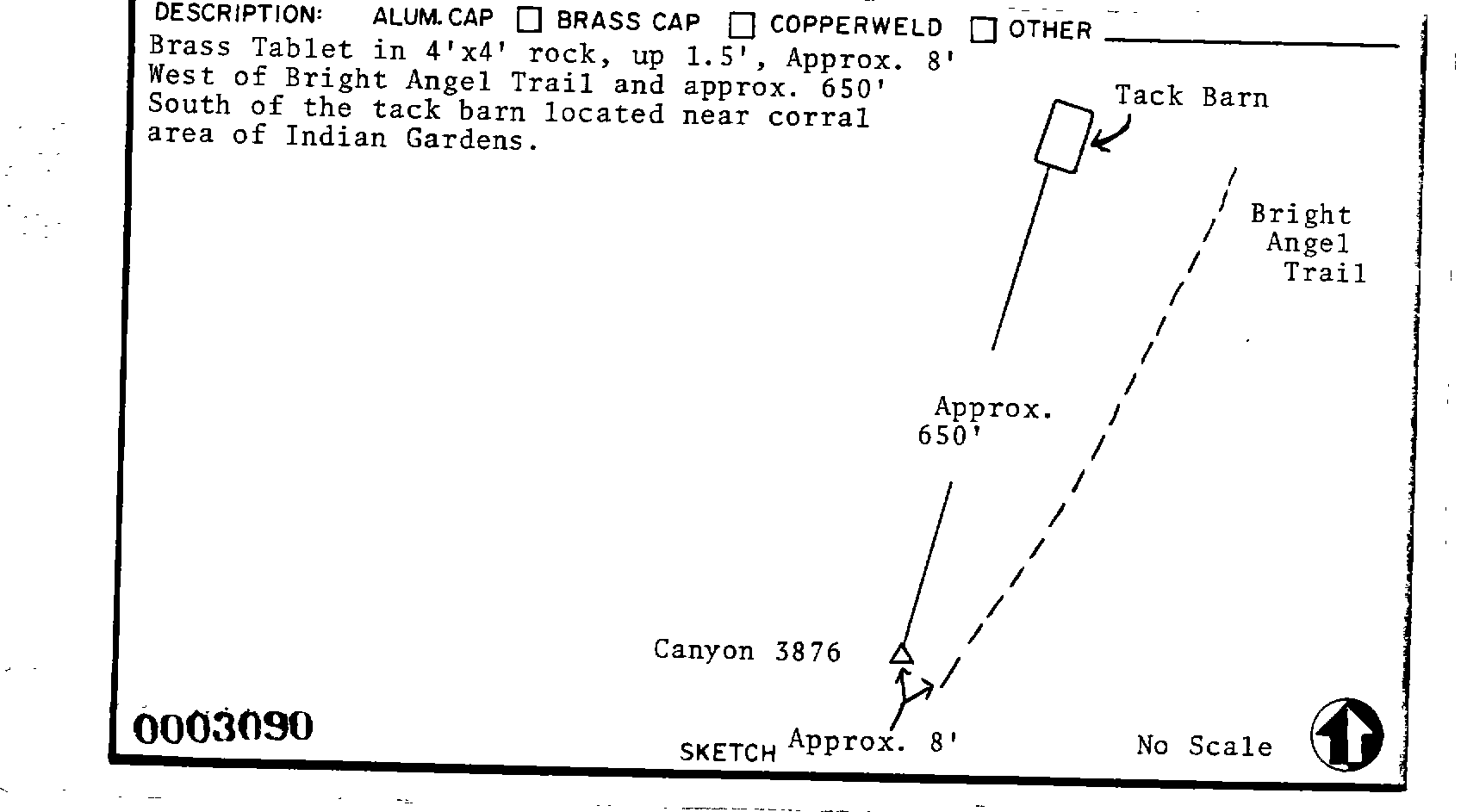 00003090 Survey Monumentation Sketch