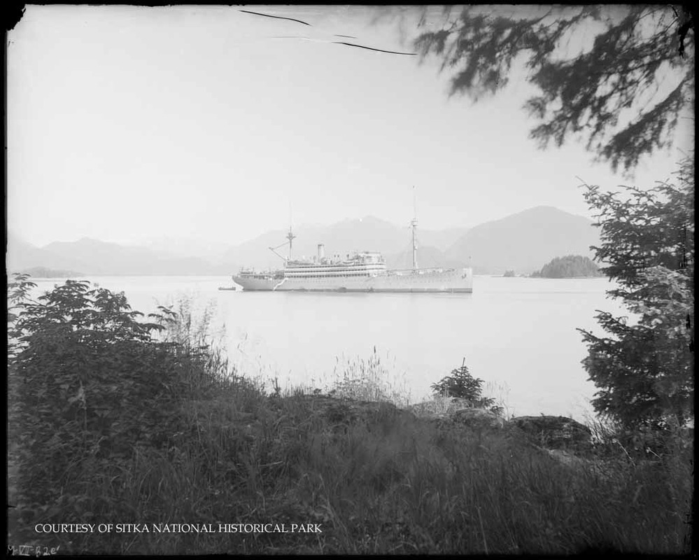 World War I battleship 'Oregon' and two cruisers 'Marblehead' and 'New Orleans', 1916.