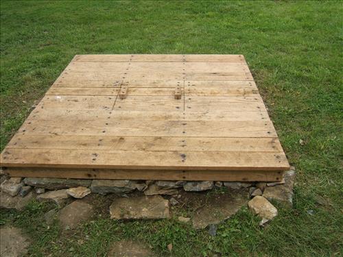 New wellhead cover for the well at Joseph Poffenberger Farm at Antietam Battlefield