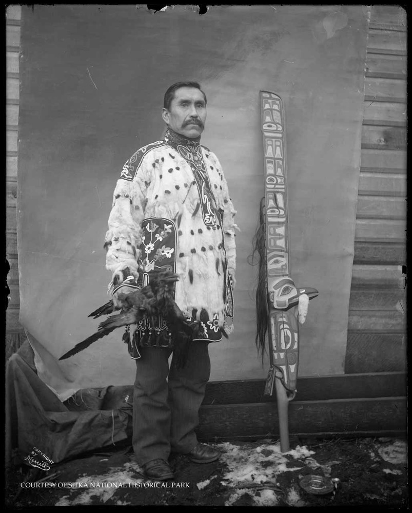 Man in ceremonial regalia.