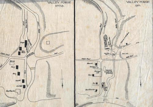 Valley Forge 1777-8 and Valley Forge 1921 [2 Maps]