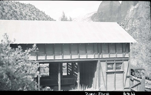 Horse barn, Building 88, headquarters area.
