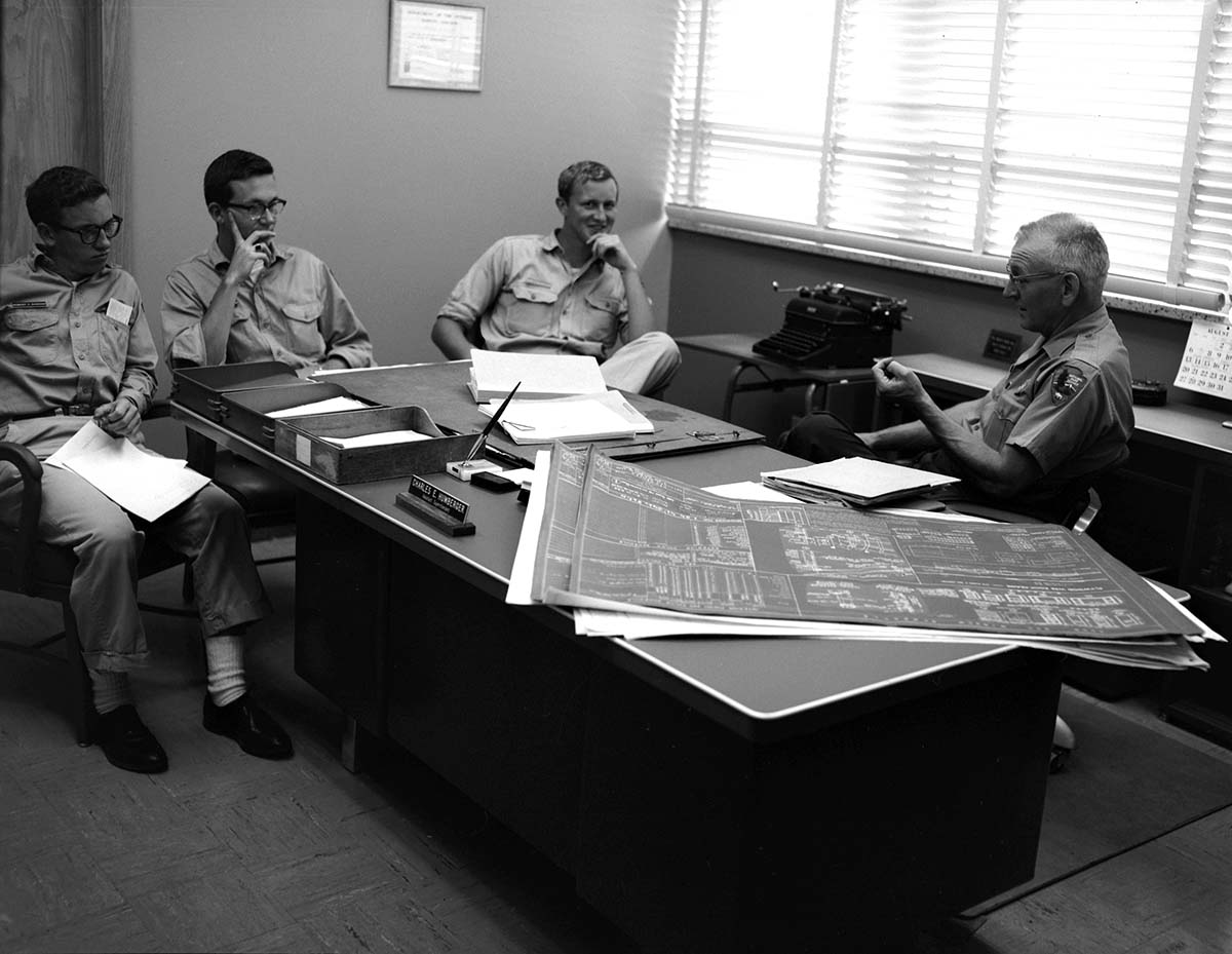 Student Conservation Association (SCA) students in meeting with Assistant Superintendent for a period of indoctrination and training.