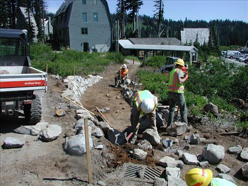 Construction of ADA Trail at Paradise Visitor Center