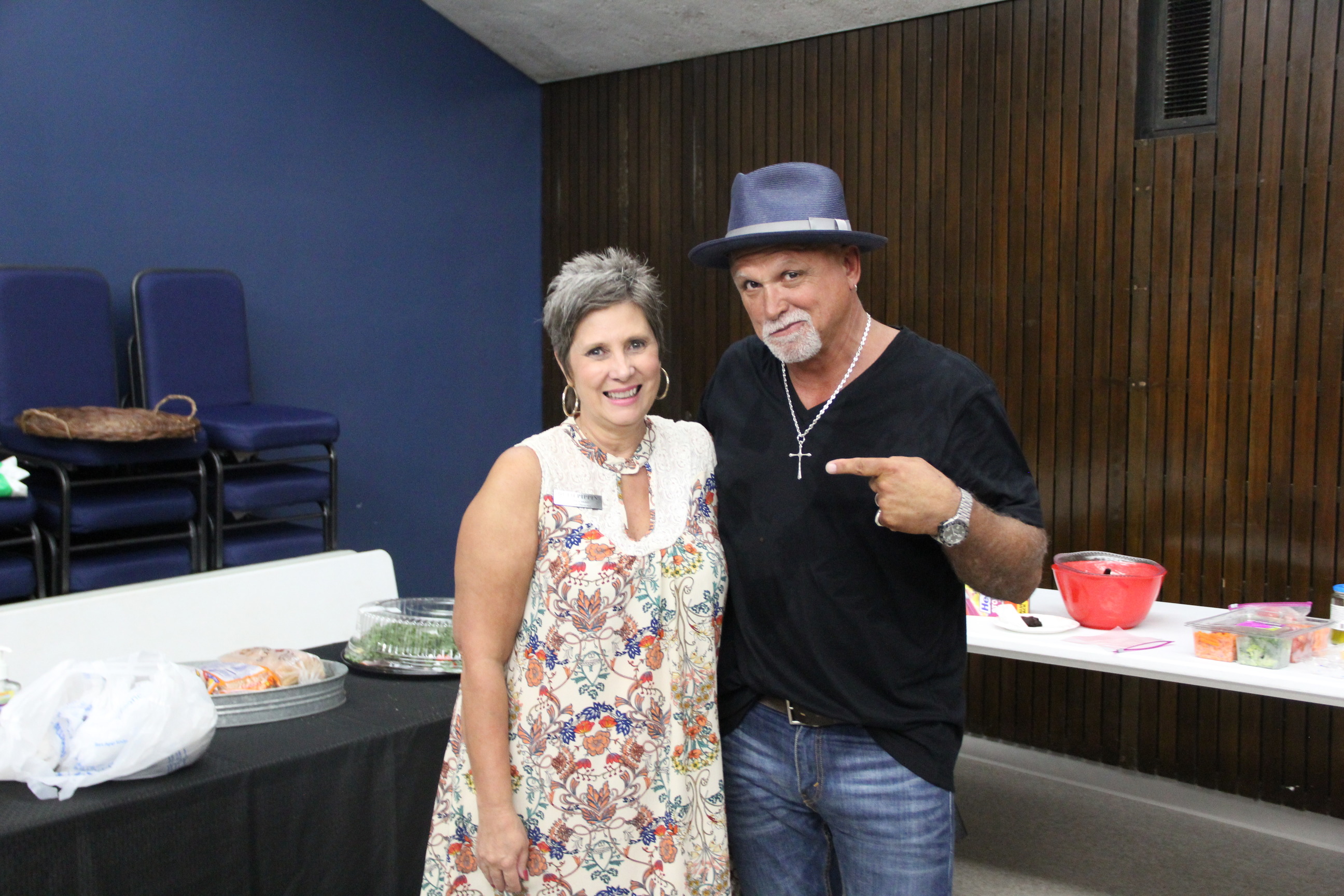 Beth Pippin and Derek St. Holmes backstage