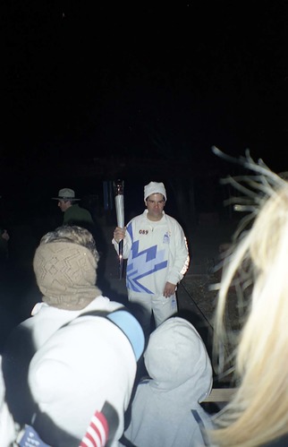 Color Photos of the ceremony surrounding the Olympic Torch passing through Zion.