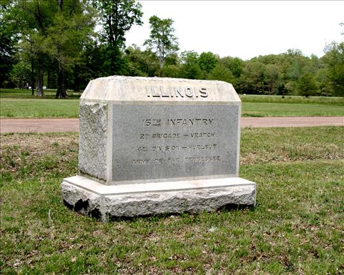 15th Illinois Infantry Monument at Shiloh National Military Park in May 2004