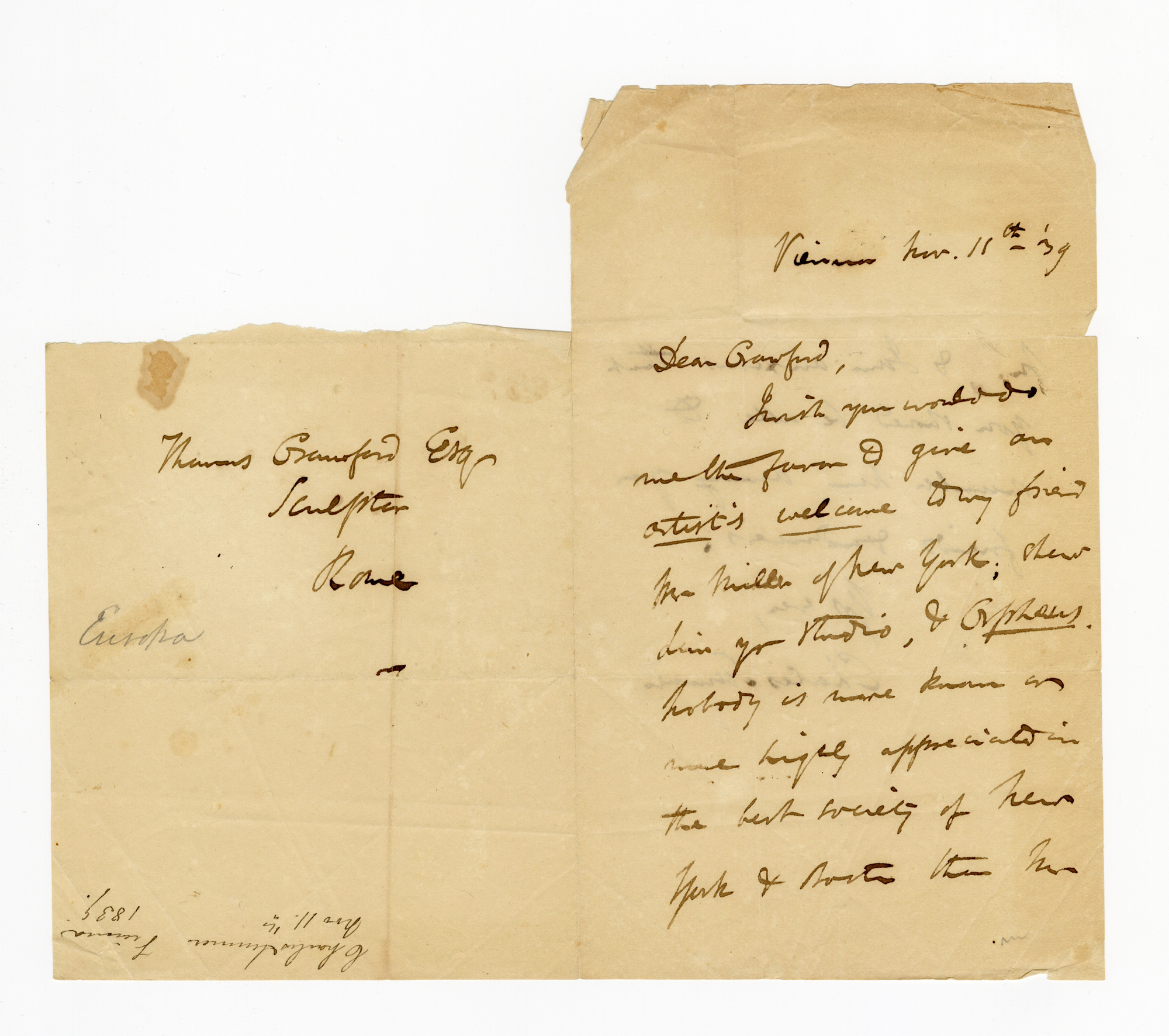 Manuscript letter