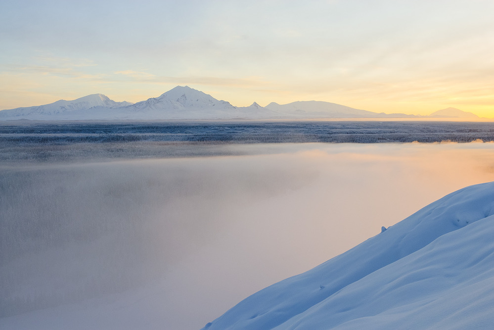Sunrise Over the 4 Main Wrangell Mountain Peaks