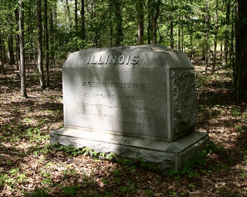 45th Illinois Infantry Monument at Shiloh National Military Park in May 2004