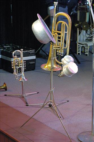 Audience and instruments at the Peninsula Jazz Festival in Cuyahoga Valley National Park