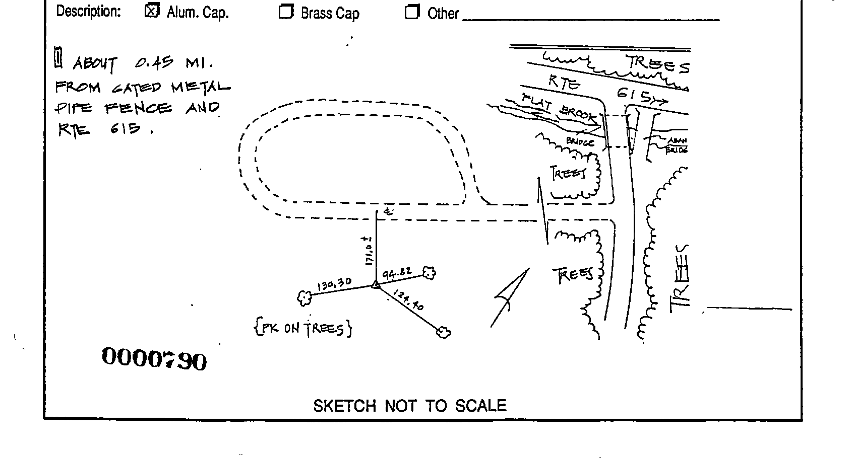 00000790 Survey Monumentation Sketch