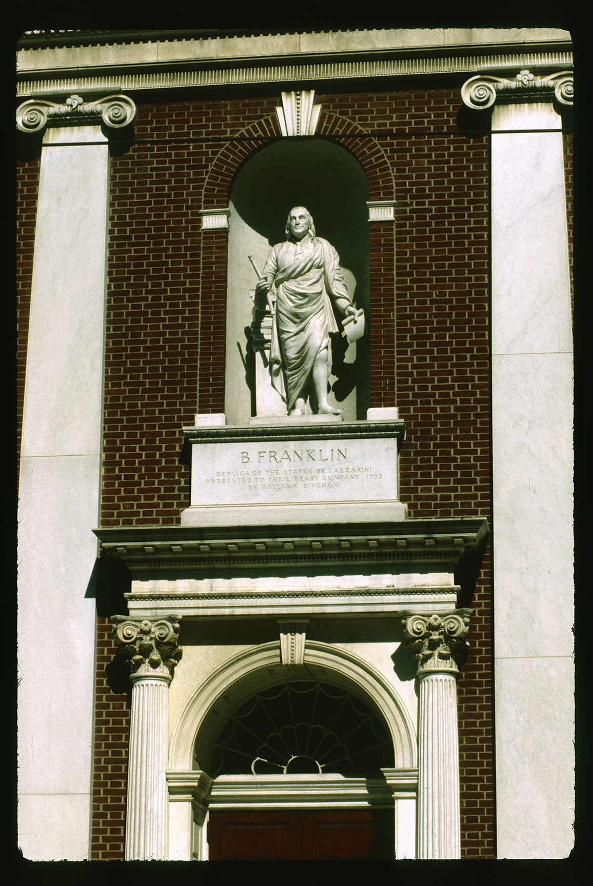 Statue at Library Hall