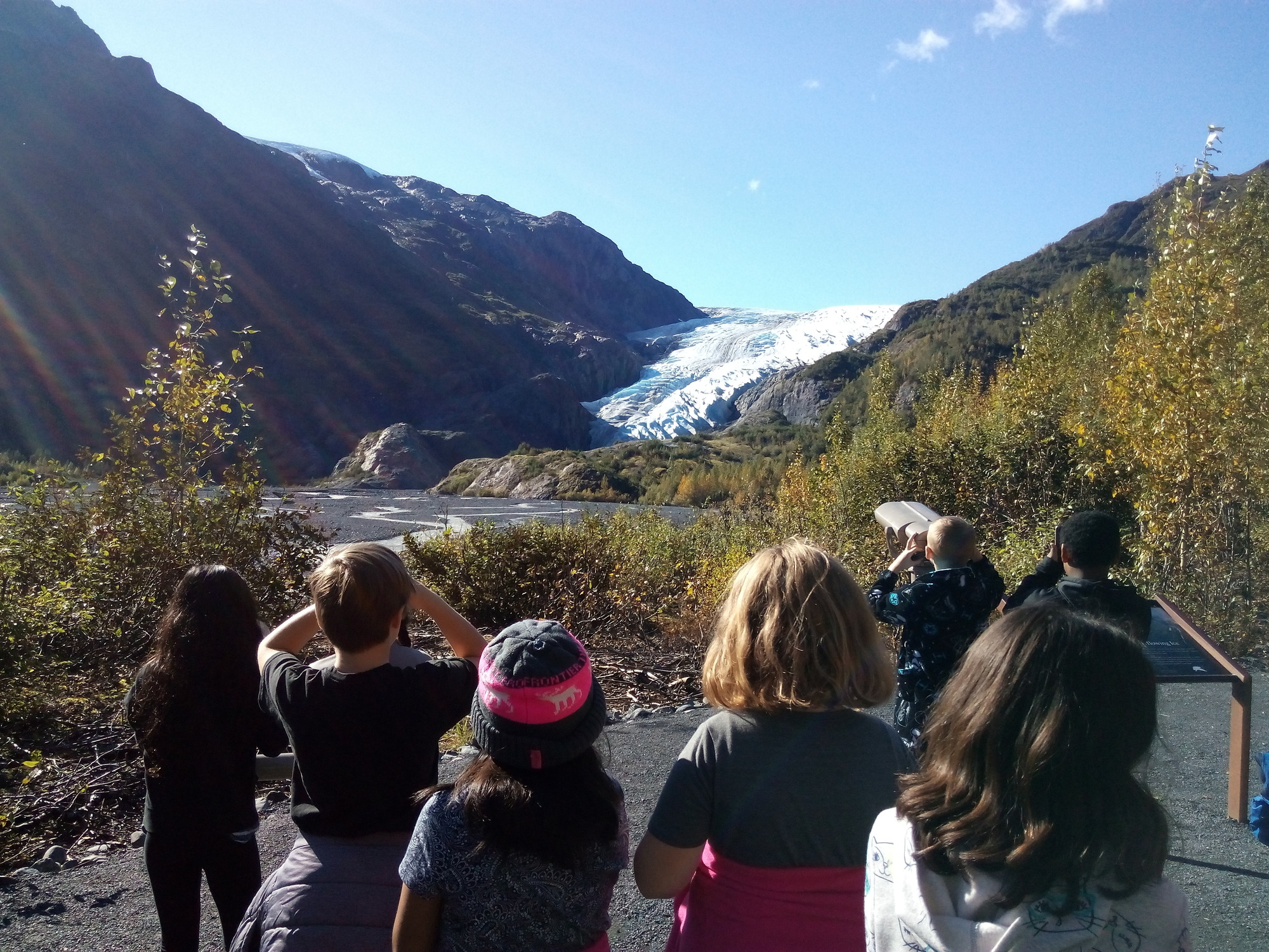 KEFJ Education with school group at Exit Glacier
