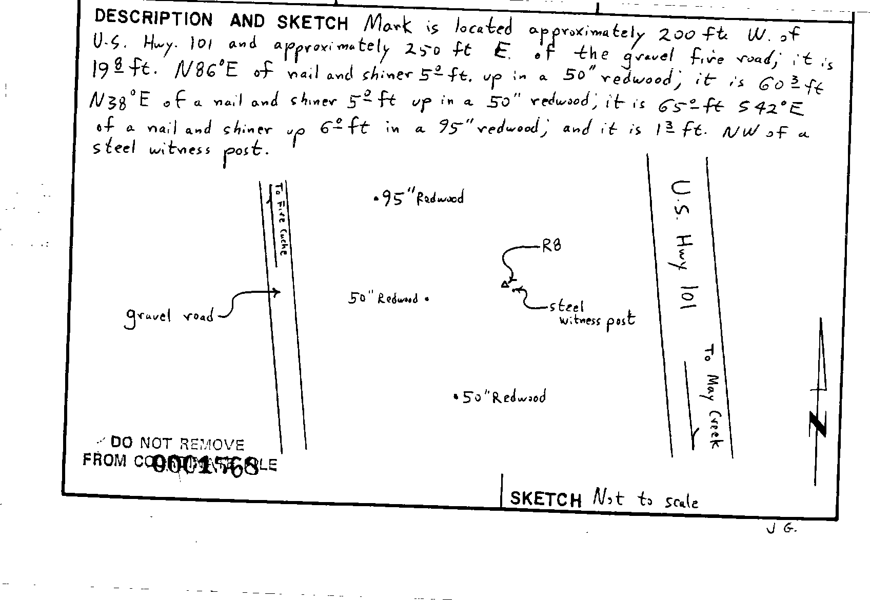 00001568 Survey Monumentation Sketch
