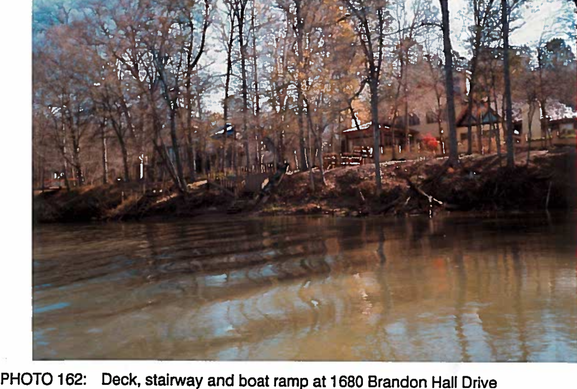 Fulton Co. 1680 Brandon Hall Drive deck, stairway, and boat ramp