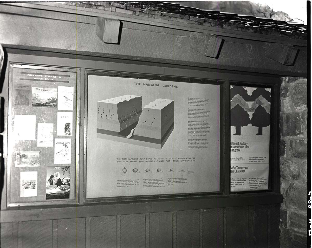 Display at Temple of Sinawava - Gateway to the Narrows Trailhead.