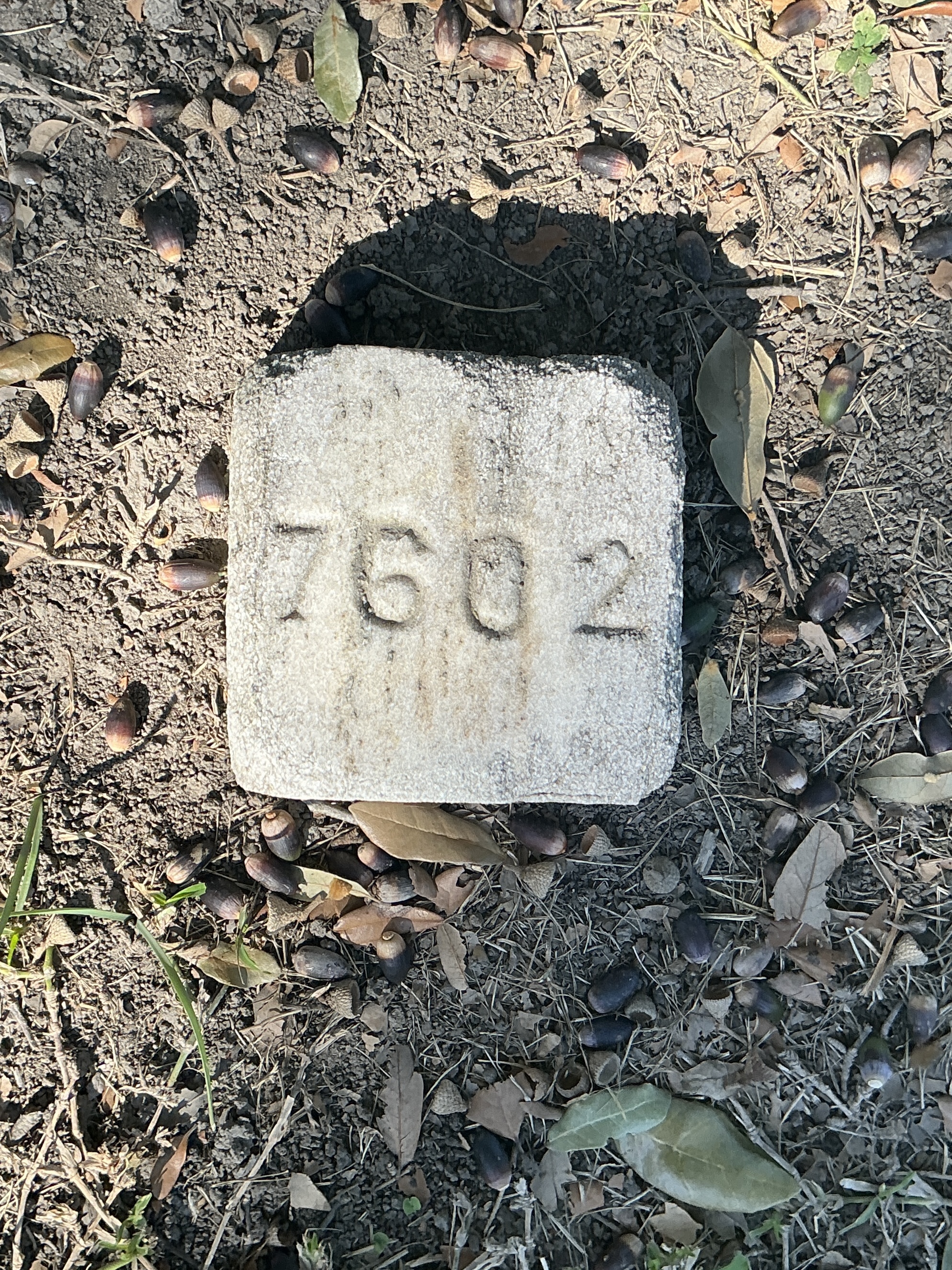 Top of flat marble marker