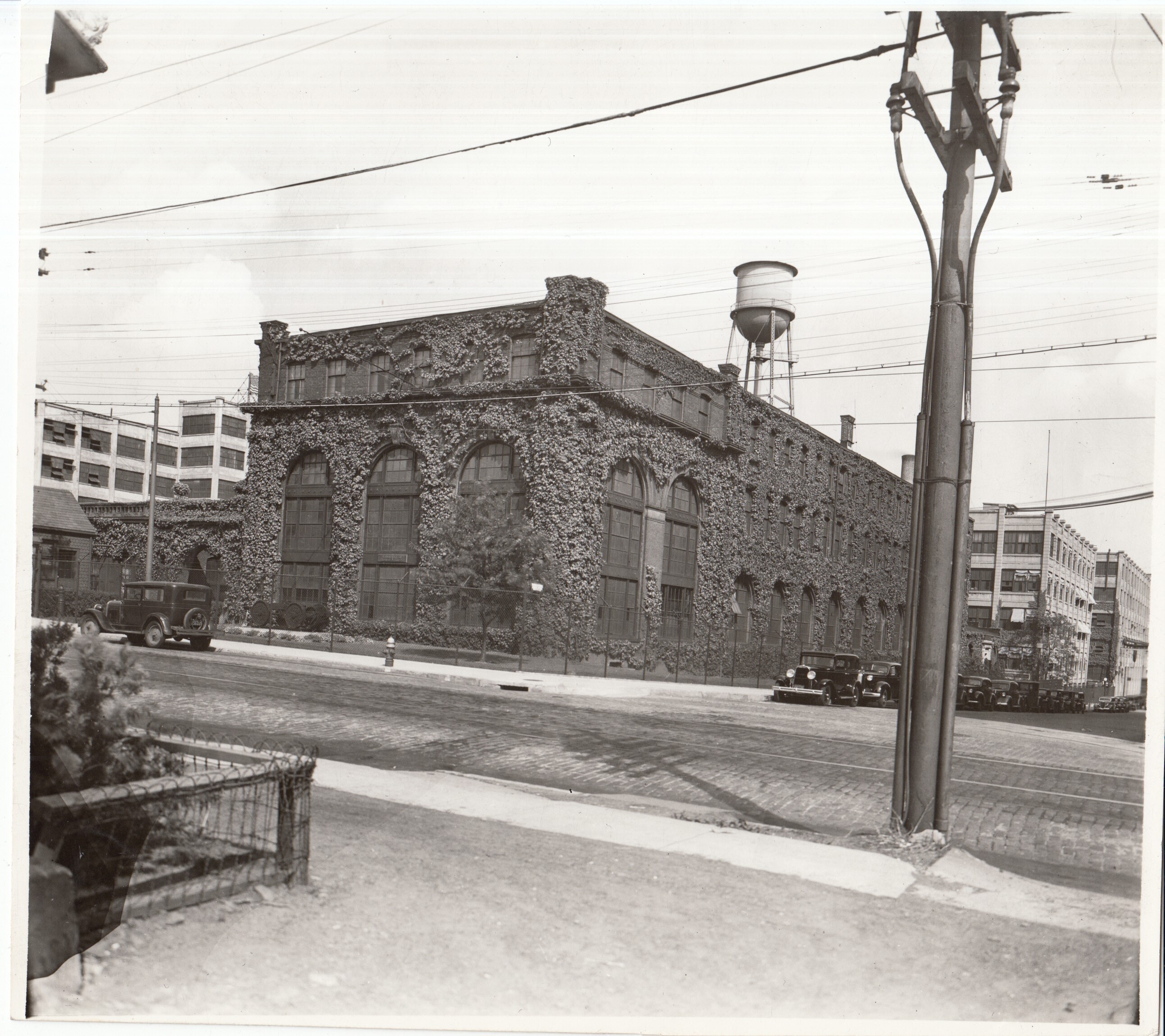 Laboratory Building 5, exterior, viewed from corner of Main Street and Lakeside Avenue