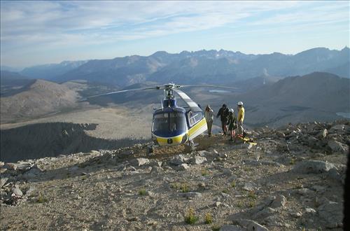 Park helicopter lands in various types of terrain found in Sequoia and Kings Canyon National Parks, summers 2000-2003