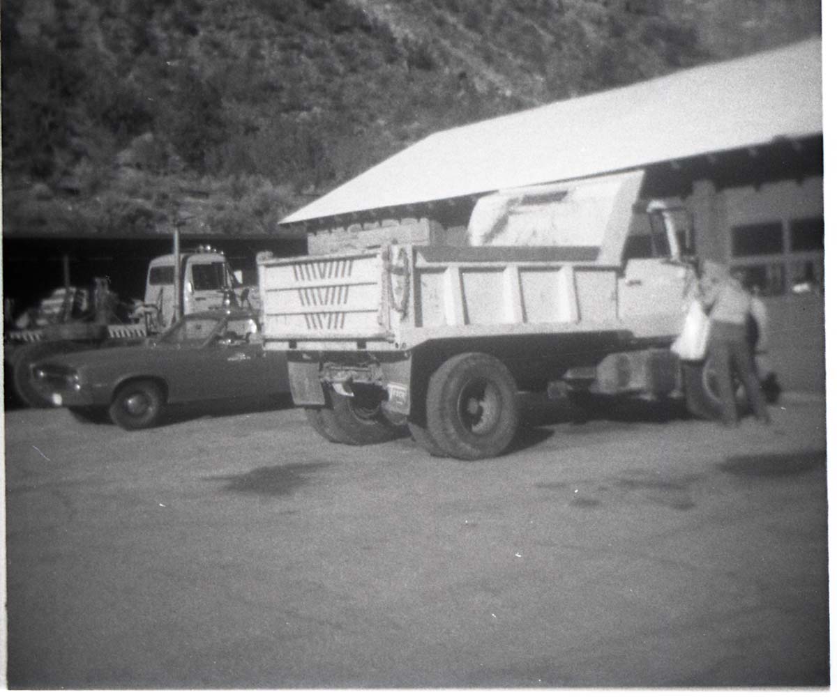 BW Photos of park service trucks.
