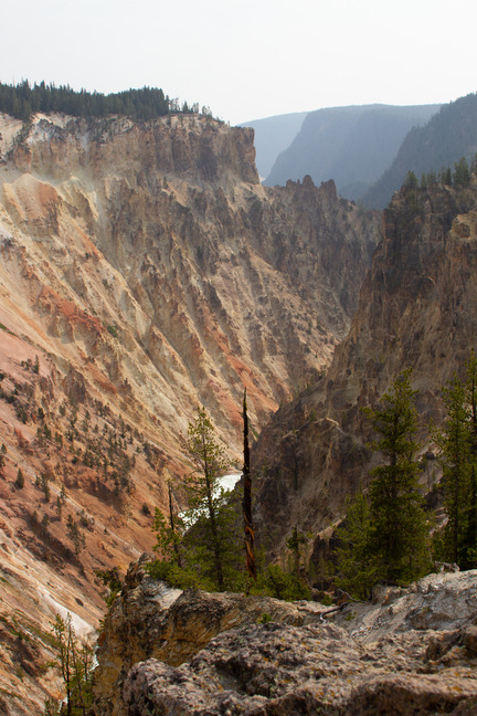 Deep canyon with orange colored rock