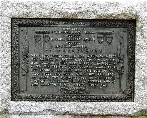 11th Illinois Infantry Monument at Shiloh National Military Park in May 2004