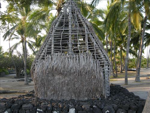 Rebuild Hale o Keawe Scale Model at Pu'uhonua o Honaunau National Historical Park in Spring 2010