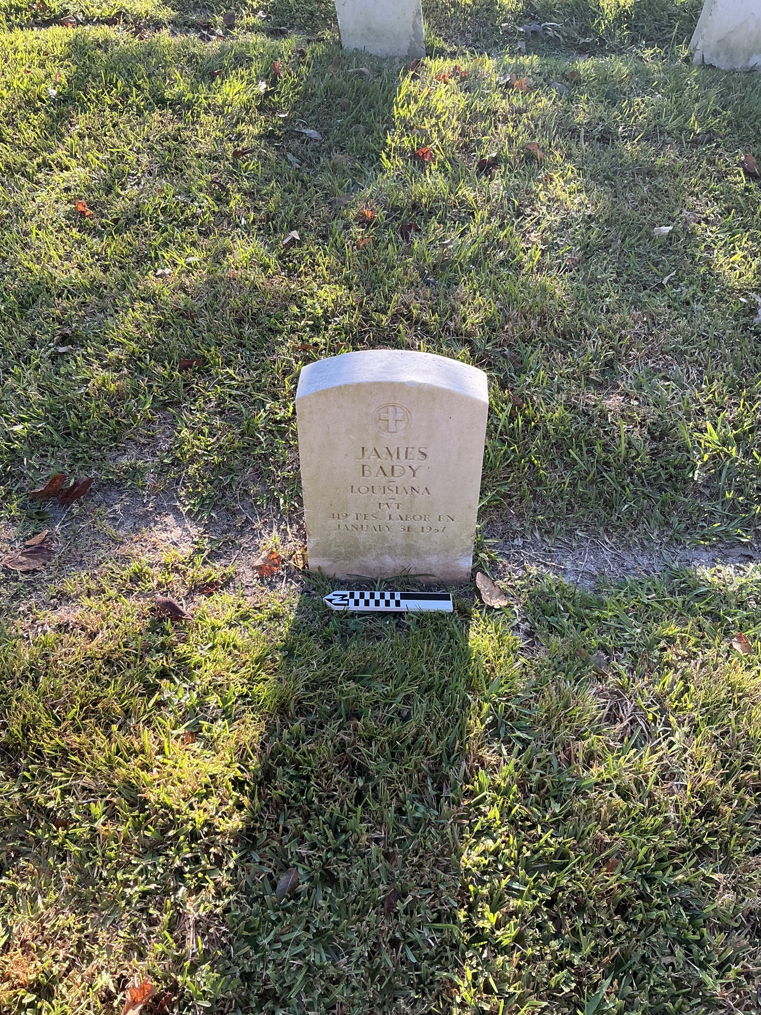 Extra image of upright marble headstone with flat face.