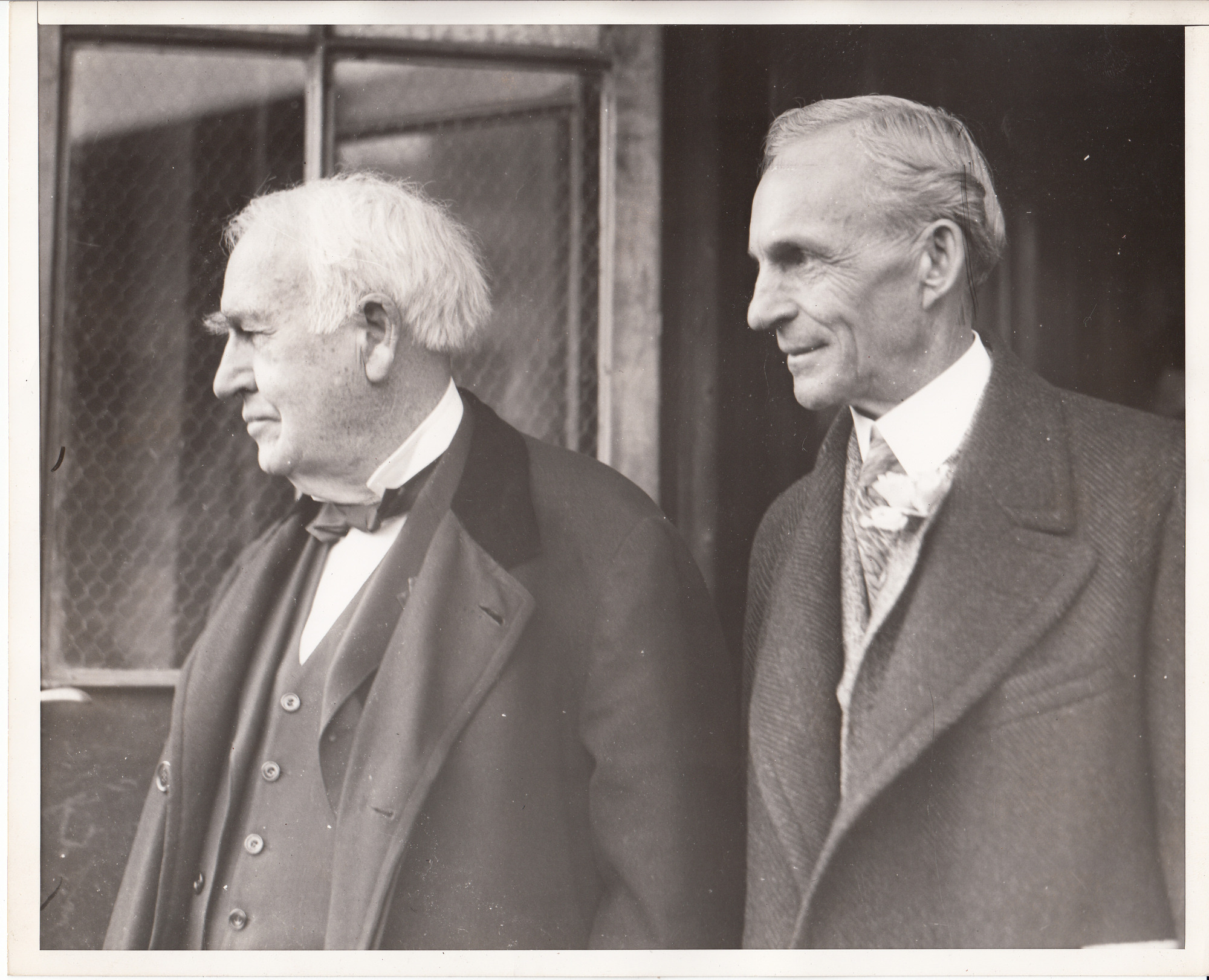 Thomas Edison and Henry Ford on Edison's 80th birthday.