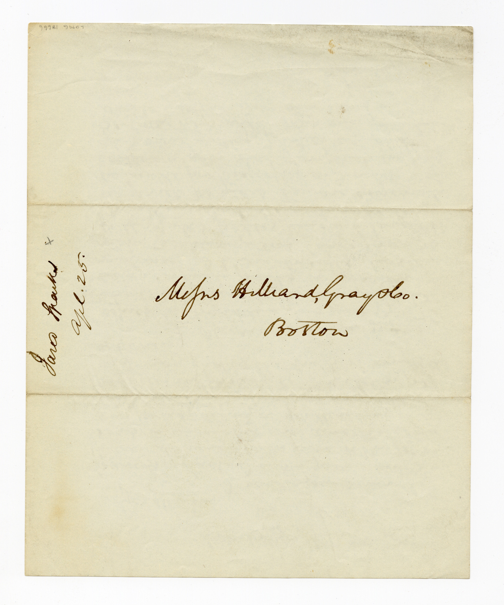 Manuscript letter