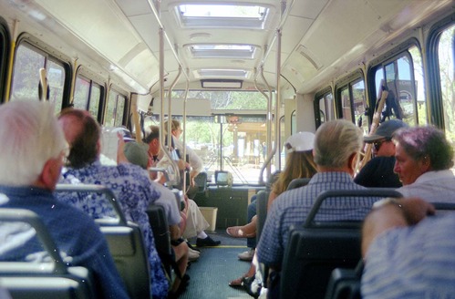 Color Photos of the official launch of the Zion shuttle system- same day as the new visitor center opening.
