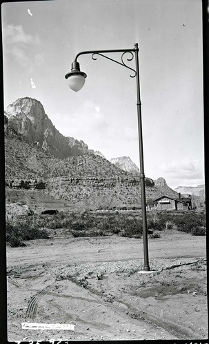 New electroliers (streetlamps), South Campground.