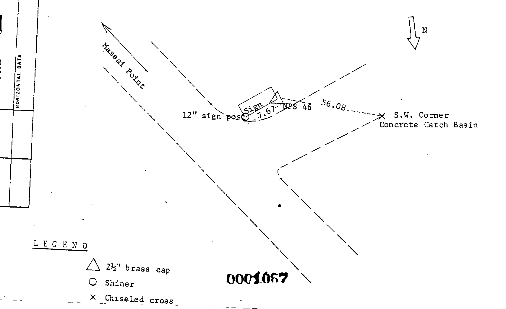 00001067 Survey Monumentation Sketch