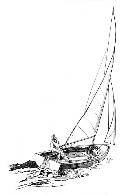 a manned sailboat