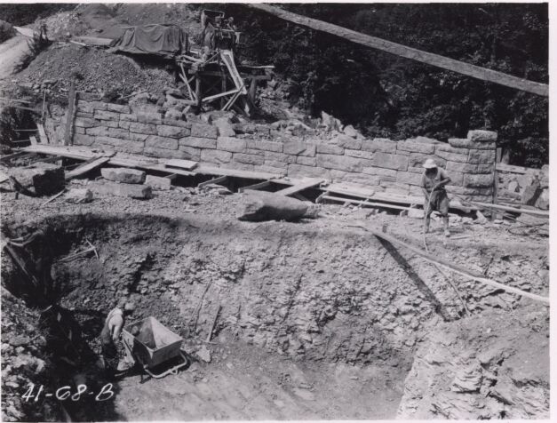 Abutments under construction