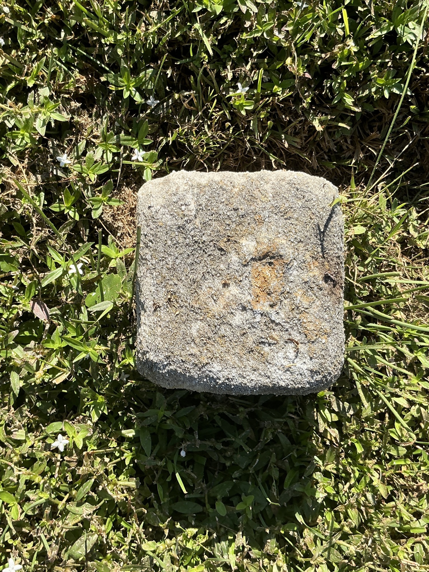 Top of flat marble marker
