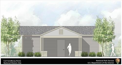 Trailer Restroom and proposed Comfort Station at Carl Sandburg Home National Historic Site in May 2006